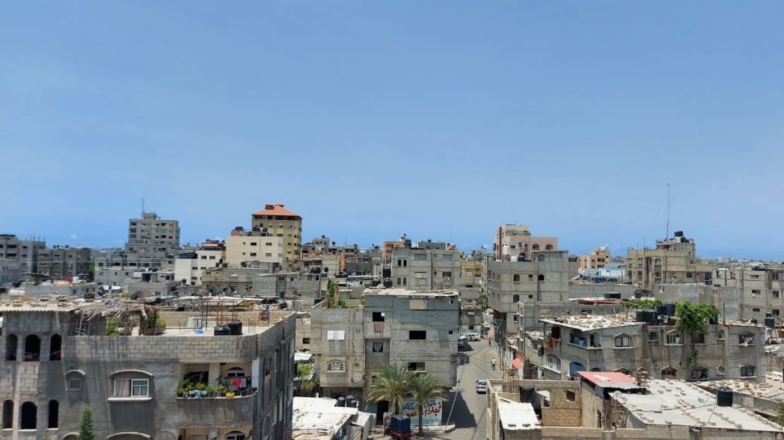 Zicht op stad in Gaza