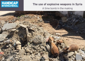 <h2><strong><a href="https://www.handicapinternational.be/nl/publicaties/the-use-of-explosive-weapons-in-syria-a-time-bomb-in-the-making">THE USE OF EXPLOSIVE WEAPONS IN SYRIA: A TIME BOMB IN THE MAKING</a></strong></h2>
